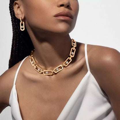 [Polaidi Jewelry]So Move XL Diamond Pendant Earrings