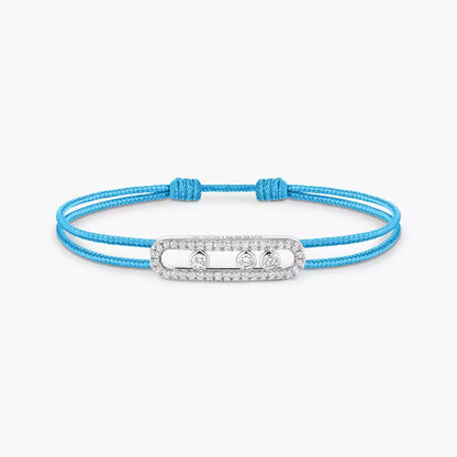 [Polaidi Jewelry]Messika Care(s) pink cord pav¨¦ bracelet
