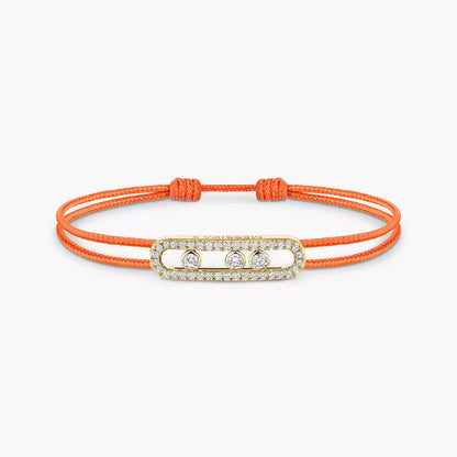 [Polaidi Jewelry]Messika Care(s) pink cord pav¨¦ bracelet