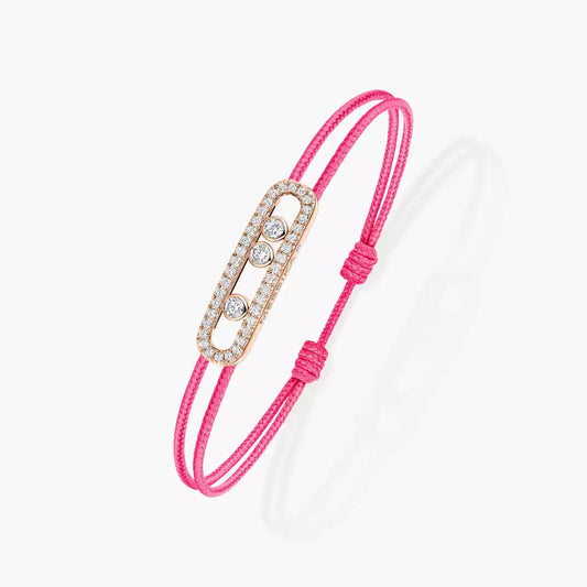 [Polaidi Jewelry]Messika Care(s) pink cord pav¨¦ bracelet
