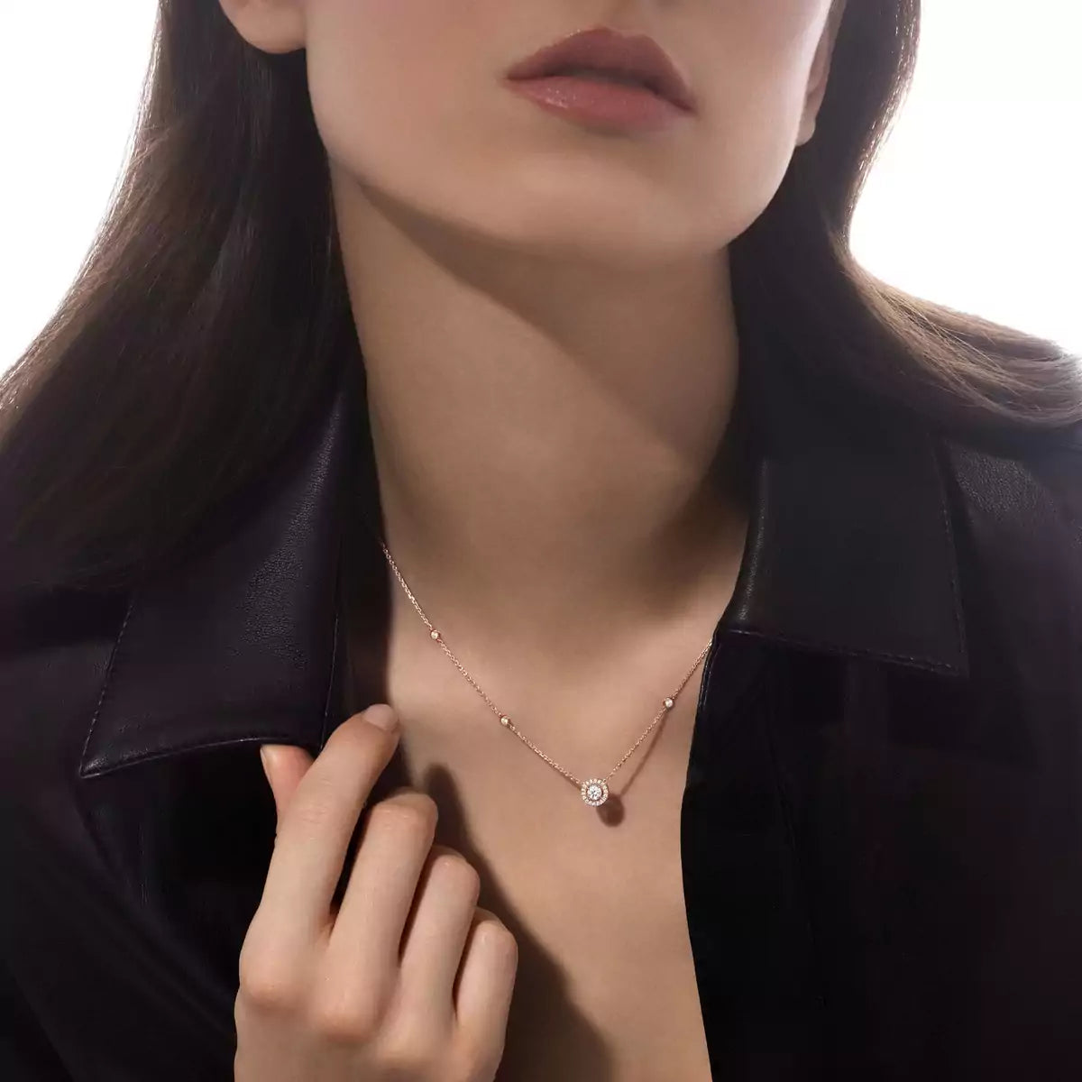 [Polaidi Jewelry]Diamond Necklace 0,20ct Brilliant Shape Joy