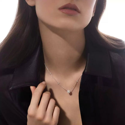 [Polaidi Jewelry]Diamond Necklace 0,20ct Brilliant Shape Joy