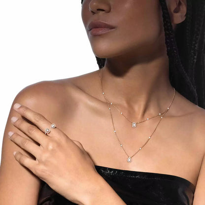 [Polaidi Jewelry]Diamond Necklace My Twin 2 Rows