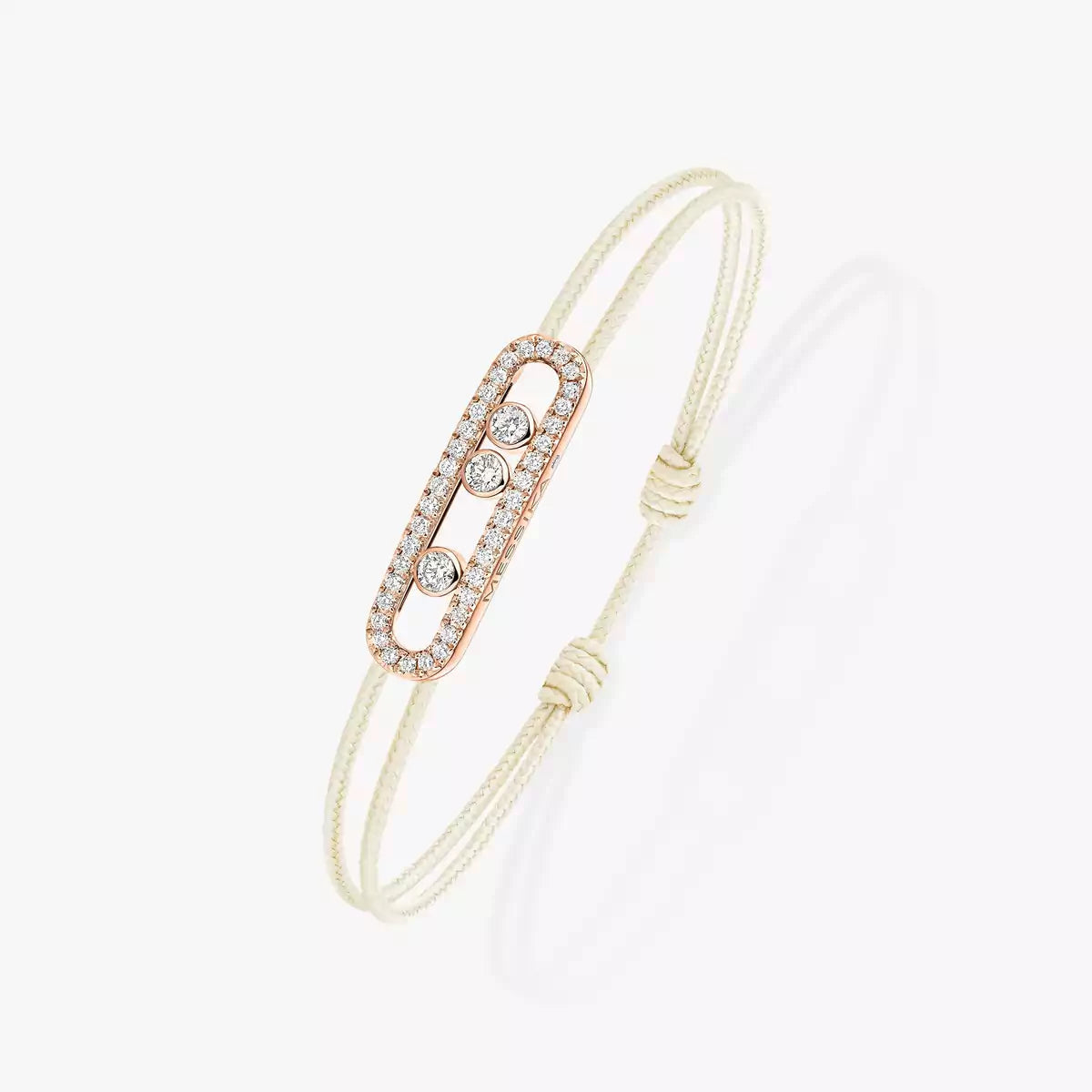 [Polaidi Jewelry]Messika Care(s) pink cord pav¨¦ bracelet