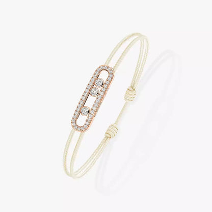 [Polaidi Jewelry]Messika Care(s) pink cord pav¨¦ bracelet
