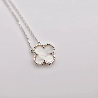 [Polaidi Jewelry]CLOVER  15MM WHITE MOTHER-OF-PEARL SILVER