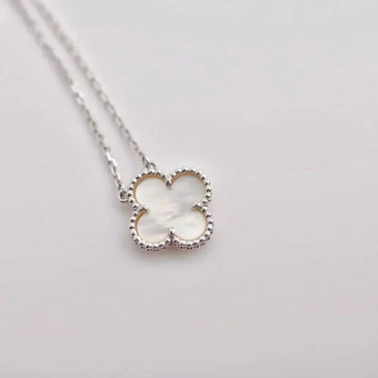 [：Polaidi Jewelry]CLOVER  15MM WHITE MOTHER-OF-PEARL SILVER