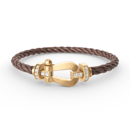 [：Polaidi Jewelry]FORCE LARGE HORSESHOE HALF DIAMOND BRACELET GOLD