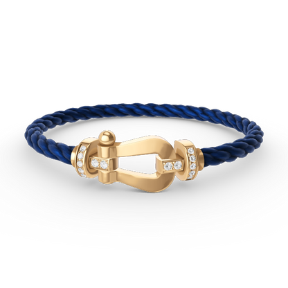 [：Polaidi Jewelry]FORCE LARGE HORSESHOE HALF DIAMOND BRACELET GOLD