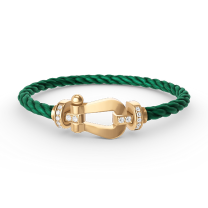 [：Polaidi Jewelry]FORCE LARGE HORSESHOE HALF DIAMOND BRACELET GOLD