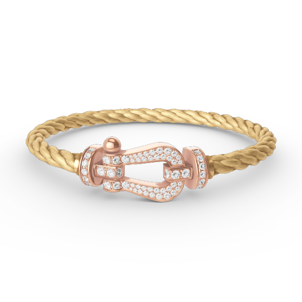 [Polaidi Jewelry]FORCE LARGE HORSESHOE FULL DIAMOND BRACELET ROSE GOLD