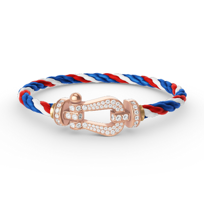 [：Polaidi Jewelry]FORCE LARGE HORSESHOE FULL DIAMOND BRACELET ROSE GOLD