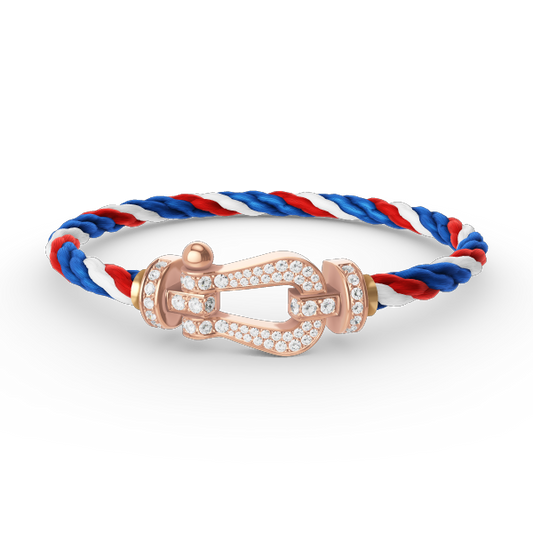 [：Polaidi Jewelry]FORCE LARGE HORSESHOE FULL DIAMOND BRACELET ROSE GOLD