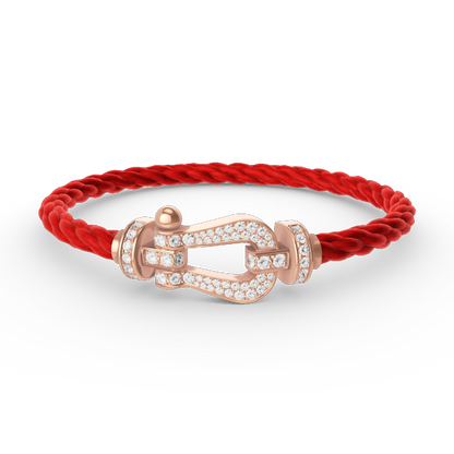 [：Polaidi Jewelry]FORCE LARGE HORSESHOE FULL DIAMOND BRACELET ROSE GOLD