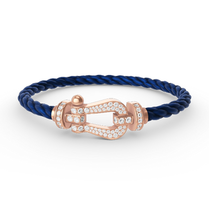 [Polaidi Jewelry]FORCE LARGE HORSESHOE FULL DIAMOND BRACELET ROSE GOLD