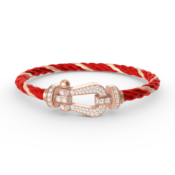 [Polaidi Jewelry]FORCE LARGE HORSESHOE FULL DIAMOND BRACELET ROSE GOLD
