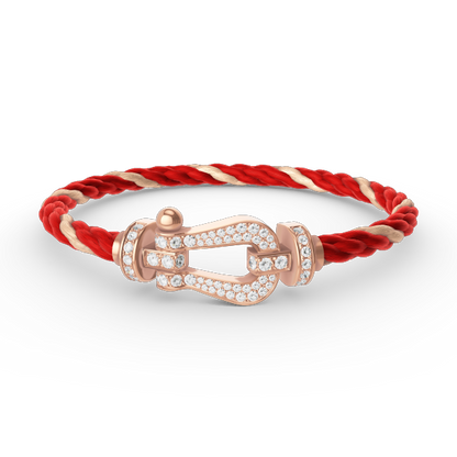 [：Polaidi Jewelry]FORCE LARGE HORSESHOE FULL DIAMOND BRACELET ROSE GOLD