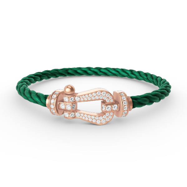 [Polaidi Jewelry]FORCE LARGE HORSESHOE FULL DIAMOND BRACELET ROSE GOLD