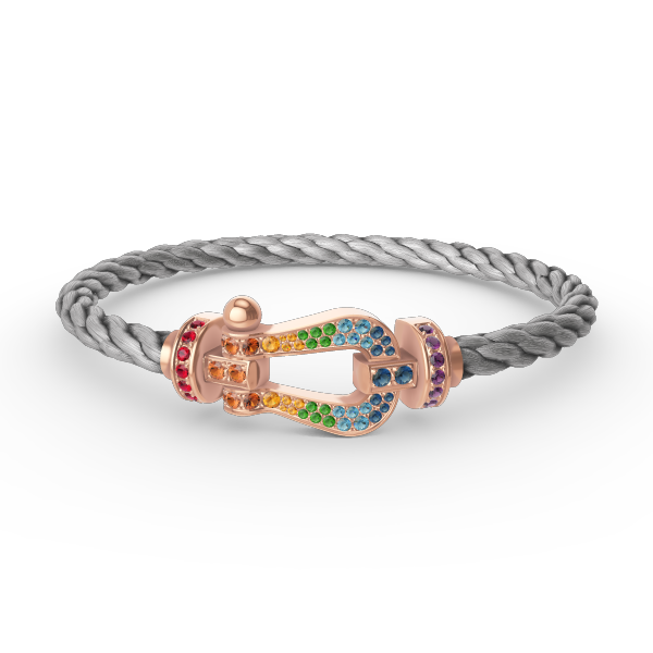 [：Polaidi Jewelry]FORCE LARGE HORSESHOE  COLORED DIAMOND BRACELET ROSE GOLD