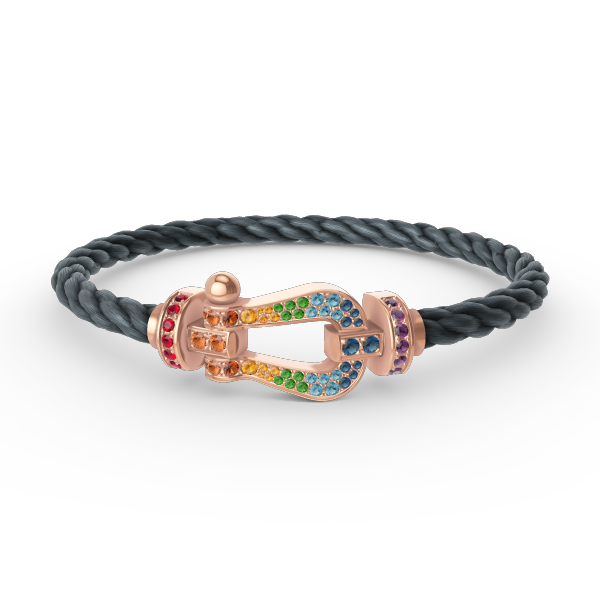 [：Polaidi Jewelry]FORCE LARGE HORSESHOE  COLORED DIAMOND BRACELET ROSE GOLD