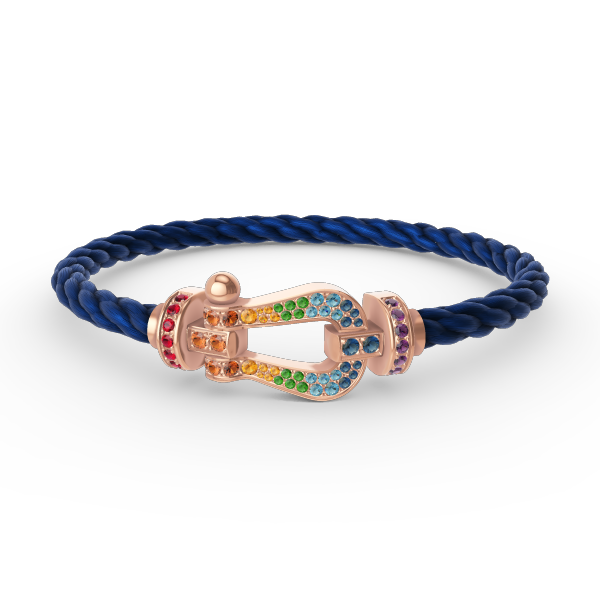 [：Polaidi Jewelry]FORCE LARGE HORSESHOE  COLORED DIAMOND BRACELET ROSE GOLD