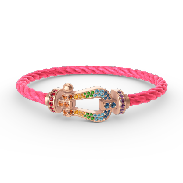 [：Polaidi Jewelry]FORCE LARGE HORSESHOE  COLORED DIAMOND BRACELET ROSE GOLD
