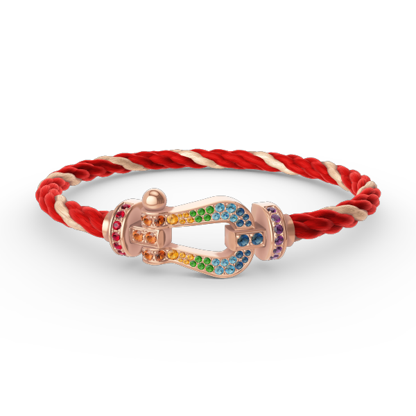 [：Polaidi Jewelry]FORCE LARGE HORSESHOE  COLORED DIAMOND BRACELET ROSE GOLD