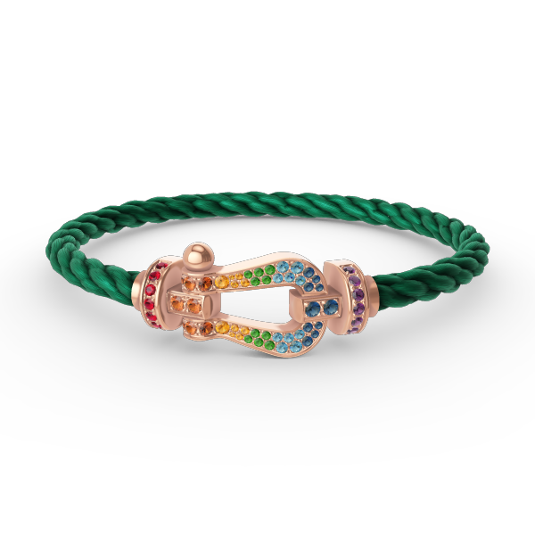 [：Polaidi Jewelry]FORCE LARGE HORSESHOE  COLORED DIAMOND BRACELET ROSE GOLD