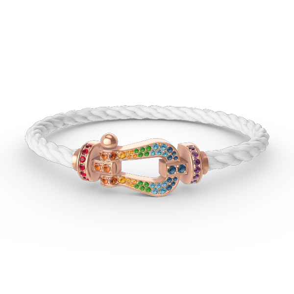 [：Polaidi Jewelry]FORCE LARGE HORSESHOE  COLORED DIAMOND BRACELET ROSE GOLD