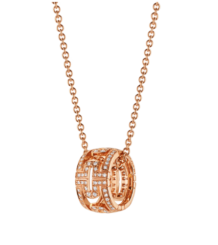 [Polaidi Jewelry]PARENTESI NECKLACE PINK GOLD DIAMOND