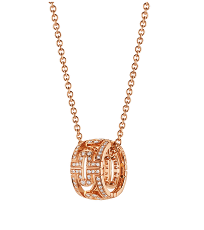 [Polaidi Jewelry]PARENTESI NECKLACE PINK GOLD DIAMOND