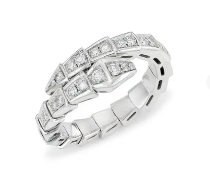 [Polaidi Jewelry]SERPENTI RING SILVER DIAMOND PAVED 4MM