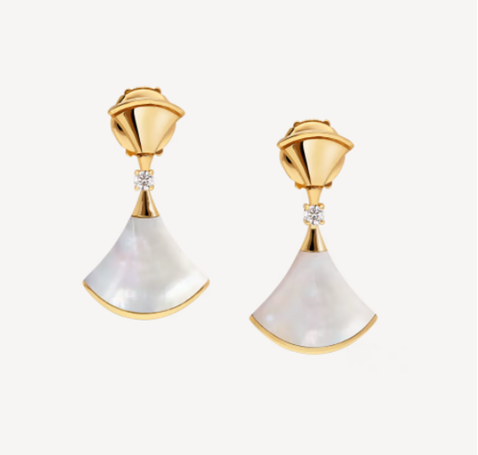 [Polaidi Jewelry]DREAM MOP 1 DIAMOND EARRINGS