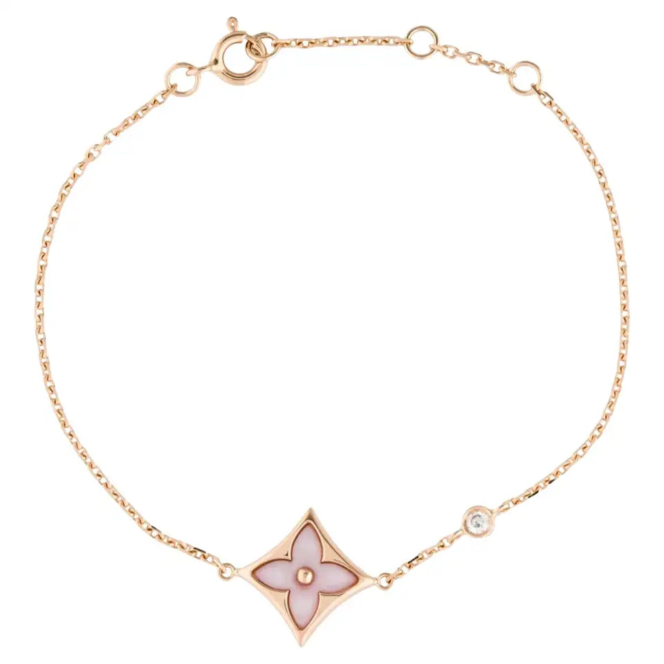 [Polaidi Jewelry]STAR 1 DIAMOND PINK GOLD BRACELET