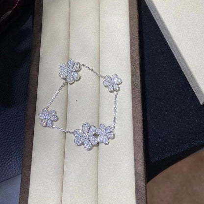 [：Polaidi Jewelry]FRIVOLE SILVER 5 FLOWERS BRACELET