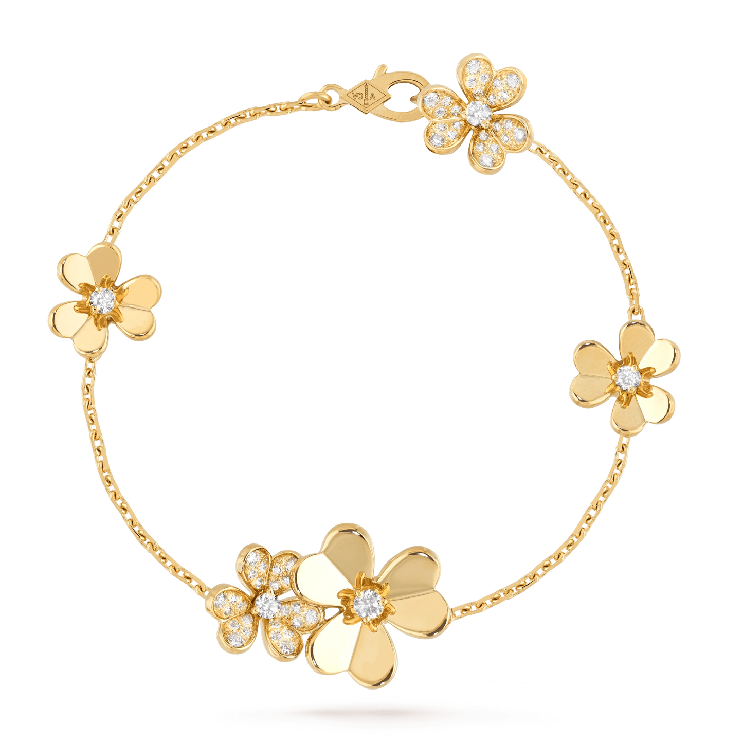 [：Polaidi Jewelry]FRIVOLE GOLD 5 FLOWERS BRACELET