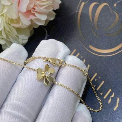 [：Polaidi Jewelry]FRIVOLE GOLD FLOWER PINK MALACHITE BRACELET