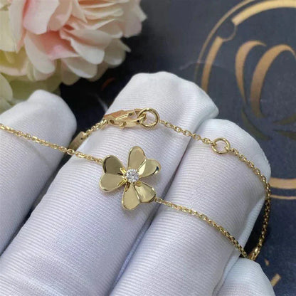 [：Polaidi Jewelry]FRIVOLE GOLD FLOWER PINK MALACHITE BRACELET