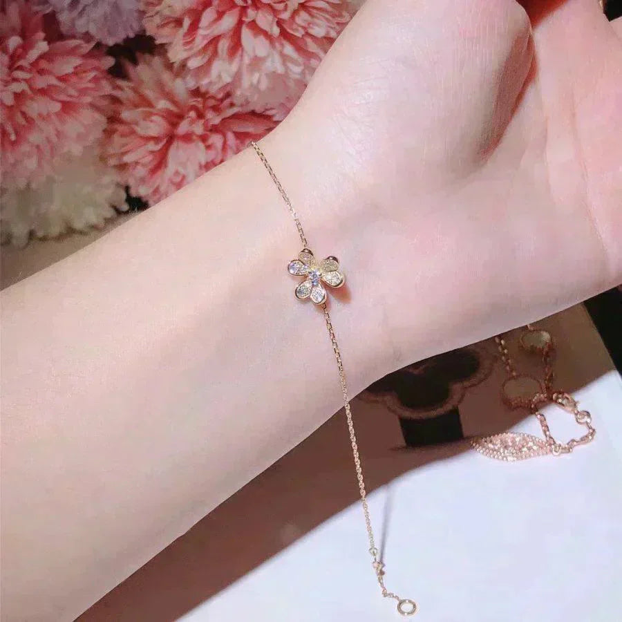 [：Polaidi Jewelry]FRIVOLE GOLD FLOWER DIAMOND BRACELET