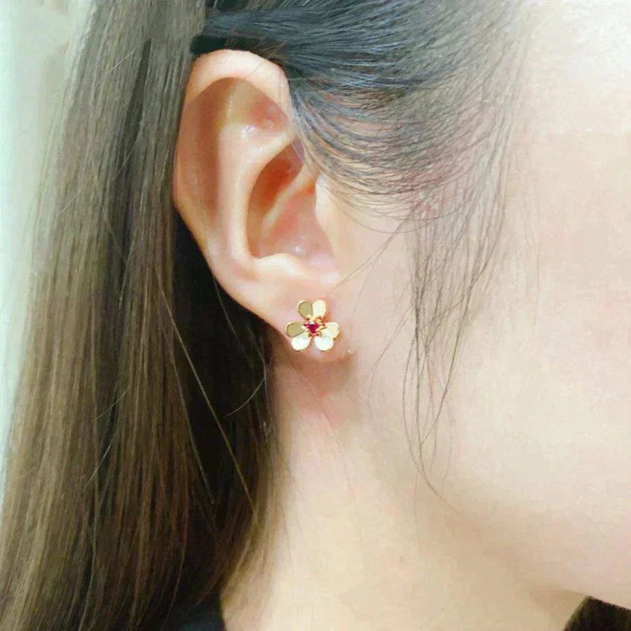 [Polaidi Jewelry]FRIVOLE  FLOWER PINK EARRINGS