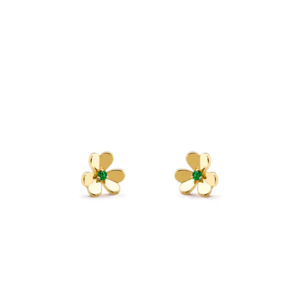 [Polaidi Jewelry]FRIVOLE  FLOWER MALACHITE EARRINGS