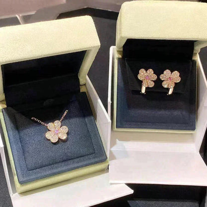 [：Polaidi Jewelry]FRIVOLE ROSE GOLD FLOWER DIAMOND NECKLACE