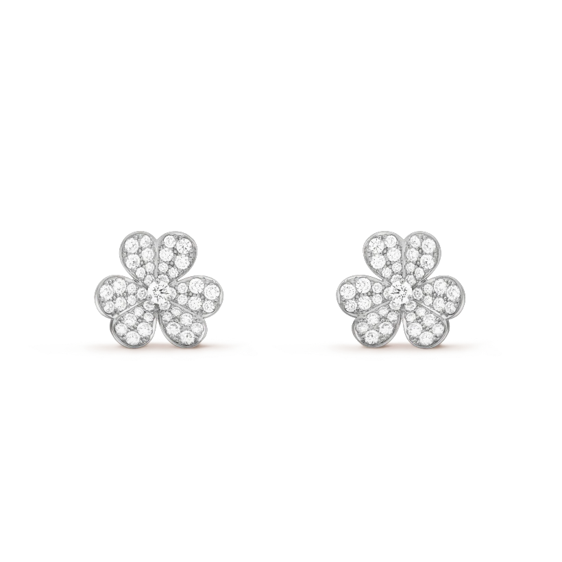 [Polaidi Jewelry]FRIVOLE SILVER FLOWER DIAMOND EARRINGS