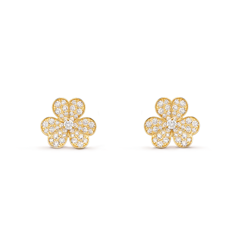 [Polaidi Jewelry]FRIVOLE GOLD FLOWER DIAMOND EARRINGS
