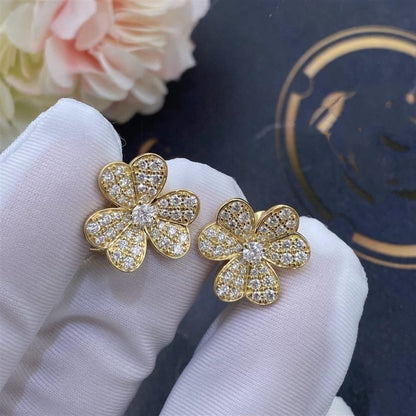 [Polaidi Jewelry]FRIVOLE GOLD FLOWER DIAMOND EARRINGS