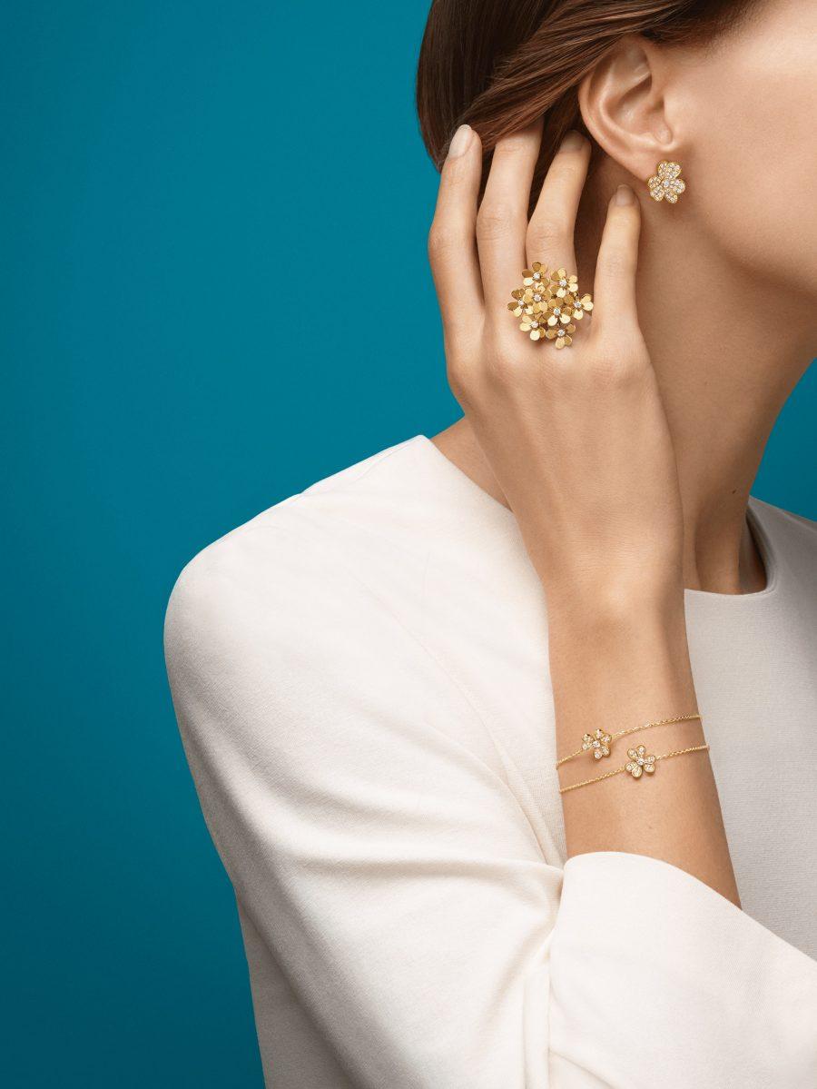 [Polaidi Jewelry]FRIVOLE GOLD FLOWER DIAMOND EARRINGS
