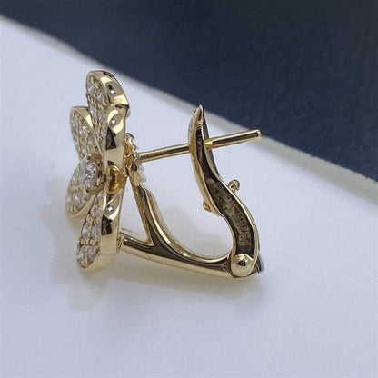 [：Polaidi Jewelry]FRIVOLE GOLD FLOWER DIAMOND EARRINGS