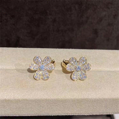 [：Polaidi Jewelry]FRIVOLE GOLD FLOWER DIAMOND EARRINGS