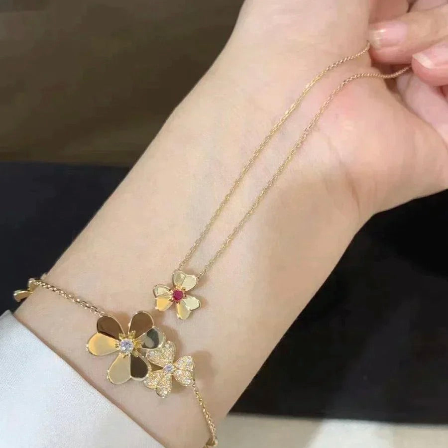 [Polaidi Jewelry]FRIVOLE GOLD FLOWER NECKLACE