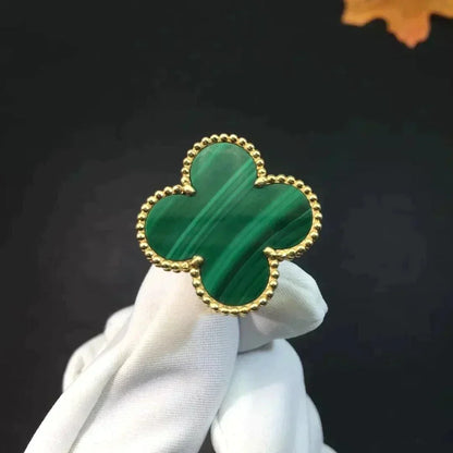 [Polaidi Jewelry]CLOVER MALACHITE RING